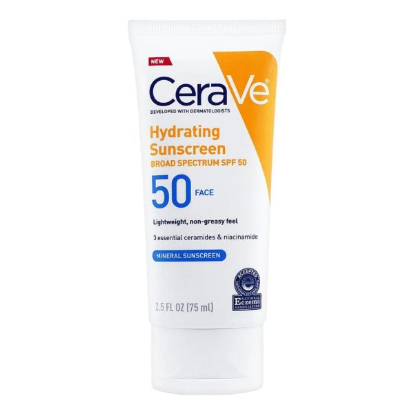 Cerave Hydrating Mineral Sunscreen Spf 50 -75 Ml – CeraVe Hydrating Sunblock