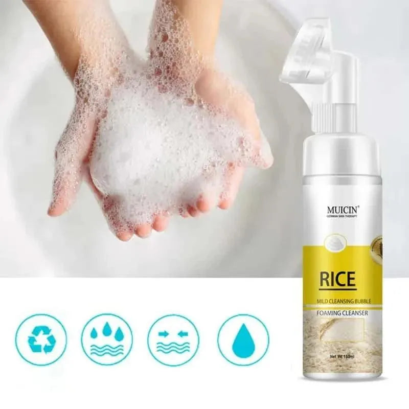 Muicin Rice Mild Cleansing Bubble Foaming Facial Cleanser