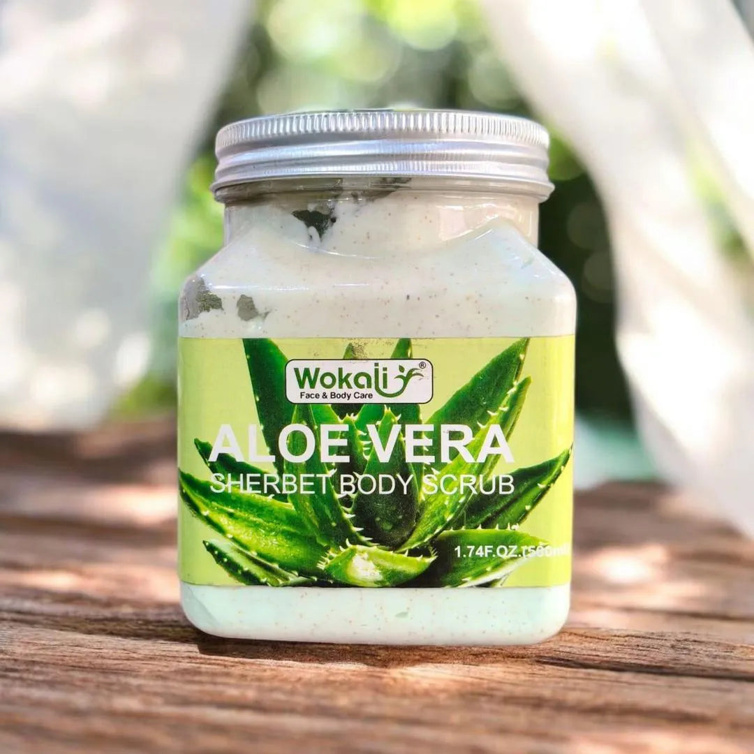 Wokali Orignal Aloe Vera Sherbet Whitening And Brightening Facial Scrub
