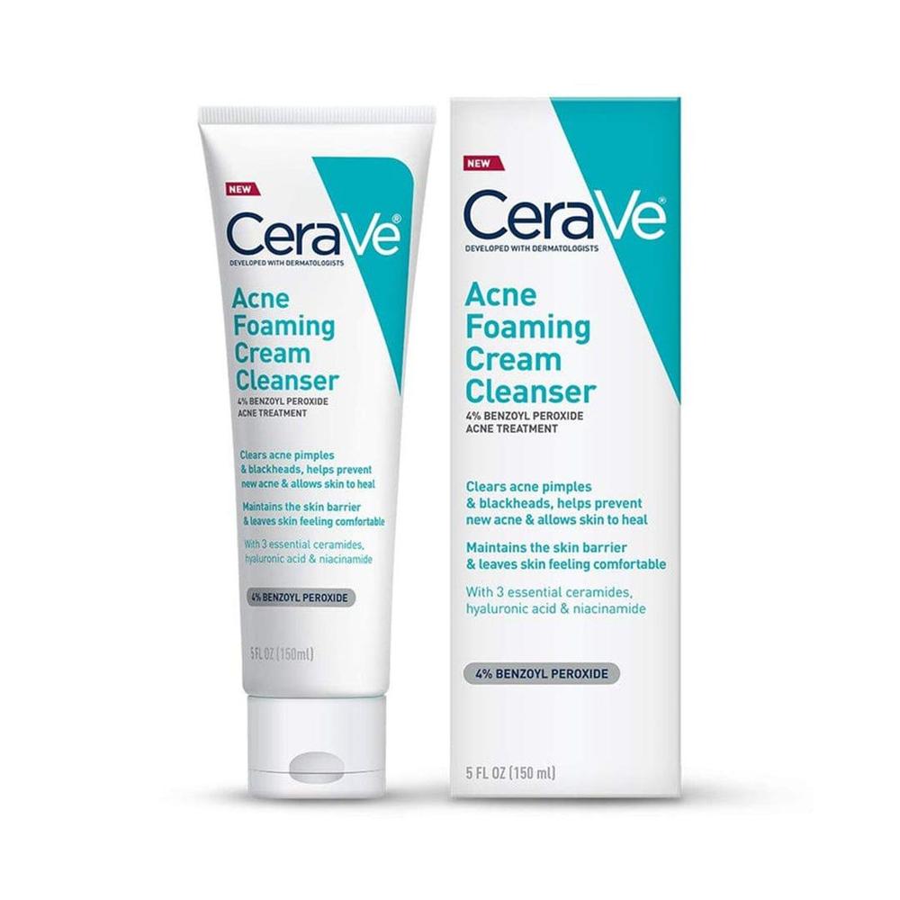 Cera veAcne Foaming Cleanser | Salicylic Acid Face Wash for Oily & Acne-Prone Skin - 150ml